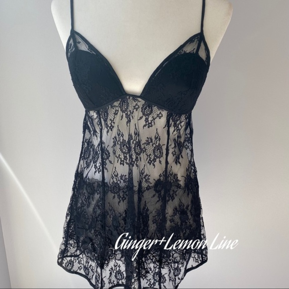 VICTORIA’S SECRET Very Sexy Black Lace Lingerie Babydoll  Lingerie Large